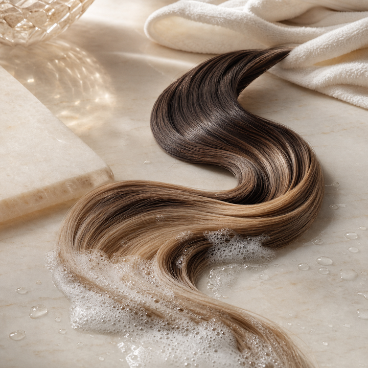 Editorial rich shampoo ritual
